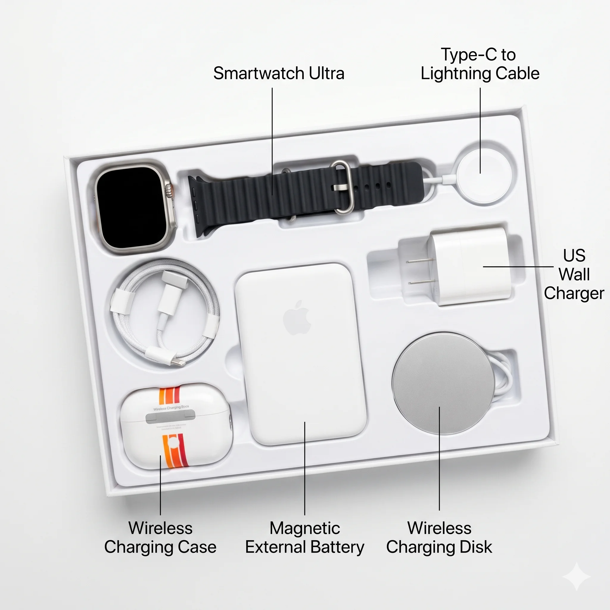 Contenido del kit Smartwatch X8